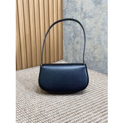 Replica Perfetta a tracolla mezzaluna YSL Saint Laurent Mini Voltaire Nera