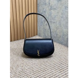 Replica Perfetta a tracolla mezzaluna YSL Saint Laurent Mini Voltaire Nera