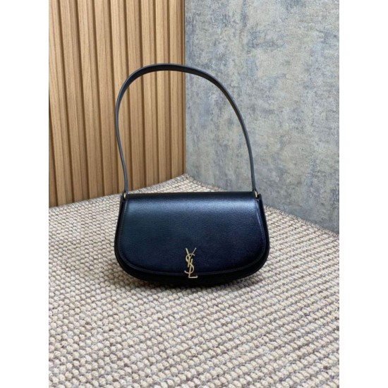 Replica Perfetta a tracolla mezzaluna YSL Saint Laurent Mini Voltaire Nera