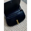 Replica Perfetta a tracolla mezzaluna YSL Saint Laurent Mini Voltaire Nera