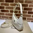 Borsa a tracolla piccola a forma di mezzaluna Gucci Aphrodite 731817 Bianca