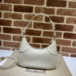 Borsa a tracolla piccola a forma di mezzaluna Gucci Aphrodite 731817 Bianca