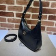 Borsa a tracolla piccola a forma di mezzaluna Gucci Aphrodite 731817 Nera