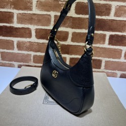 Borsa a tracolla piccola a forma di mezzaluna Gucci Aphrodite 731817 Nera