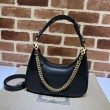 Borsa a tracolla piccola a forma di mezzaluna Gucci Aphrodite 731817 Nera