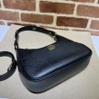 Borsa a tracolla piccola a forma di mezzaluna Gucci Aphrodite 731817 Nera