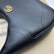 Borsa a tracolla piccola a forma di mezzaluna Gucci Aphrodite 731817 Nera