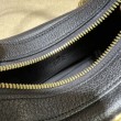 Borsa a tracolla piccola a forma di mezzaluna Gucci Aphrodite 731817 Nera