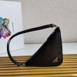 Borsa a tracolla triangolare Prada Nera