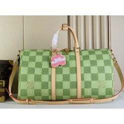 Borsa da uomo LV Keepall Bandouliere 50 N40667 Tela rivestita Damier Golf