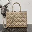 Borsa Replica 1:1 Dior Media Book Tote con tracolla Borsa Replica 1:1 Dior Macrocannage Beige