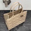 Borsa Replica 1:1 Dior Media Book Tote con tracolla Borsa Replica 1:1 Dior Macrocannage Beige