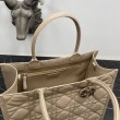 Borsa Replica 1:1 Dior Media Book Tote con tracolla Borsa Replica 1:1 Dior Macrocannage Beige