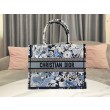 Borse Imitazioni Dior Media Book Tote Zodiac Fantastico Ricamo Blu