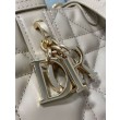Borsa Replica 1:1 Dior Toujours Media In Vitello Macrocannage Beige