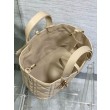 Borsa Replica 1:1 Dior Toujours Media In Vitello Macrocannage Beige