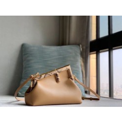 Borse Firmate Replica Fendi First Small con pitone F Borse Firmate Replica Fendi Nappa Camel