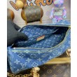 Borsa LV Papillon LV M46830 Denim monogram blu