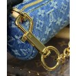 Borsa LV Papillon LV M46830 Denim monogram blu