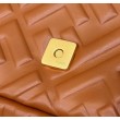 Borsa media Fendi Baguette Borsa Fendi con motivo FF Marrone