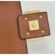 Borsa media Fendi Baguette Borsa Fendi con motivo FF Marrone