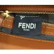 Borsa media Fendi Baguette Borsa Fendi con motivo FF Marrone