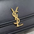 Borsa Replica 1:1 media YSL Saint Laurent Solferino Pelle di vitello nera