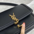 Borsa Replica 1:1 media YSL Saint Laurent Solferino Pelle di vitello nera