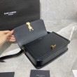 Borsa Replica 1:1 media YSL Saint Laurent Solferino Pelle di vitello nera