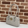 Bora Pari all'originale replica piccola con manico superiore Gucci GG Marmont 795199 Bianca