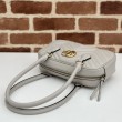 Bora Pari all'originale replica piccola con manico superiore Gucci GG Marmont 795199 Bianca