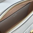 Bora Pari all'originale replica piccola con manico superiore Gucci GG Marmont 795199 Bianca