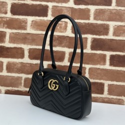 Borsa piccola con manico superiore Gucci GG Marmont 795199 Nera