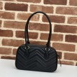 Borsa piccola con manico superiore Gucci GG Marmont 795199 Nera