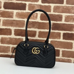 Borsa piccola con manico superiore Gucci GG Marmont 795199 Nera