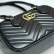 Borsa piccola con manico superiore Gucci GG Marmont 795199 Nera