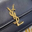 Imitazioni borse griffate piccola YSL Saint Laurent Solferino Pelle di vitello nera