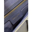 Borse Firmate Replica Saddle Dior con tracolla in pelle di vitello granulata blu indaco