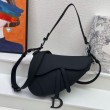 Borsa Saddle Dior con tracolla in pelle di vitello ultraopaca nera