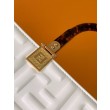 Borsa shopper Fendi Sunshine piccola/media con motivo FF in rilievo 3D-Texture Bianca