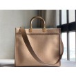 Borse Firmate Replica shopper media Fendi Sunshine in flanella marrone