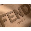 Borse Firmate Replica shopper media Fendi Sunshine in flanella marrone