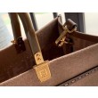 Borse Firmate Replica shopper media Fendi Sunshine in flanella marrone