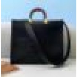 Borsa shopper media Fendi Sunshine Nera