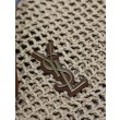 Borsa Shopping YSL Saint Laurent Oxalis Rafia Macramè Marrone