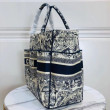 Borsa tote Dior Catherine Toile de Jouy ricamata Blu Borsa tote Dior Catherine Toile de Jouy ricamata Blu