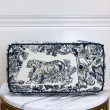 Borsa tote Dior Catherine Toile de Jouy ricamata Blu Borsa tote Dior Catherine Toile de Jouy ricamata Blu