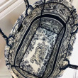 Borsa tote Dior Catherine Toile de Jouy ricamata Blu Borsa tote Dior Catherine Toile de Jouy ricamata Blu