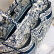Borsa tote Dior Catherine Toile de Jouy ricamata Blu Borsa tote Dior Catherine Toile de Jouy ricamata Blu