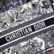 Borsa Replica 1:1 tote Dior piccola a libro Toile De Jouy con motivo tela blu